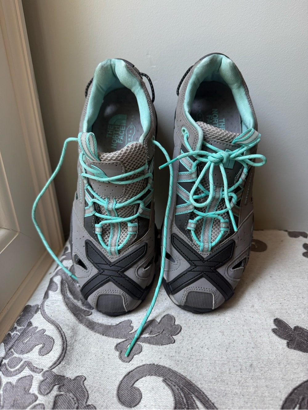 The North Face Women's Gray & Teal Trail Runners